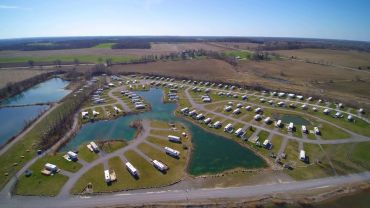 An aerial shot of the acquired assets in the newly formed JV, Gravel Ponds RV Park in Scottsville, N.Y. 