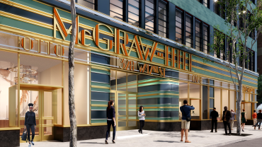 A rendering of the McGraw-Hill Building's entrance.