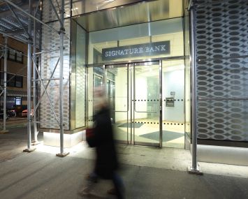 The Signature Bank headquarters at 565 Fifth Avenue in New York, US, on Sunday, March 12, 2023.