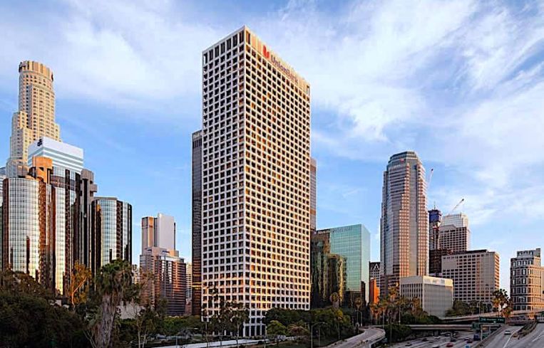 Union Bank Plaza was completed in 1967 at 445 South Figueroa Street in the Bunker Hill area, and was the first skyscraper in L.A. to be designated as a historic-cultural monument. It sold as a $104 million loss in March.