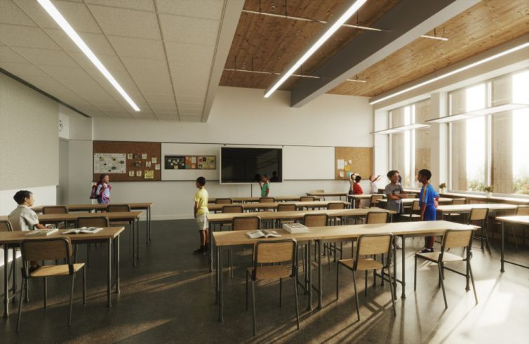 Evergreen Charter School. RENDERING: Courtesy Martin Hopp Architect
