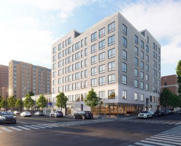 A rendering for the planned Elmo Realty project at 2535 Frederick Douglass Boulevard in Harlem.