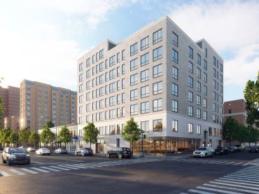 A rendering for the planned Elmo Realty project at 2535 Frederick Douglass Boulevard in Harlem. 
