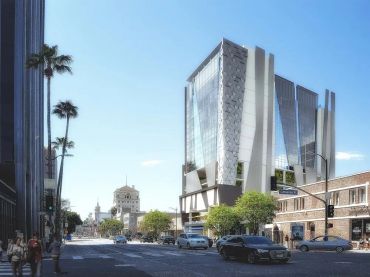 The development will replace a midcentury commercial building at 6445 West Sunset Boulevard.