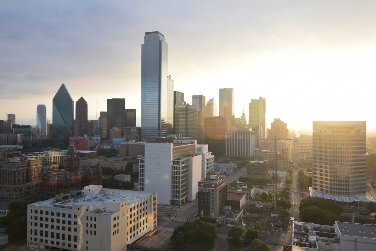 A view of the Dallas, Texas, skyline.