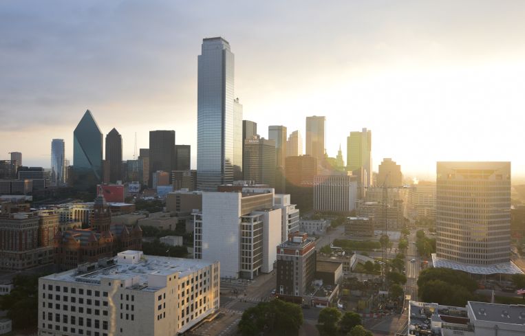 A view of the Dallas, Texas, skyline.