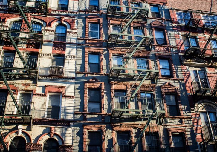 Tenement building facades in Chinatown on Aug. 29, 2016 in New York City.