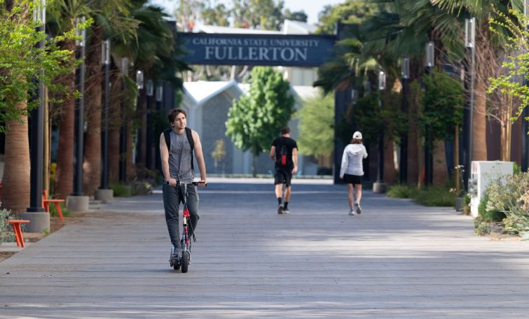 The campus at Cal State Fullerton.