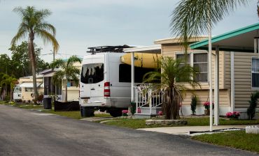 A mobile home park in Saint Petersburg, Fla.

