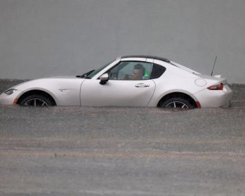 Wednesday's flooding in Dania Beach, Florida.