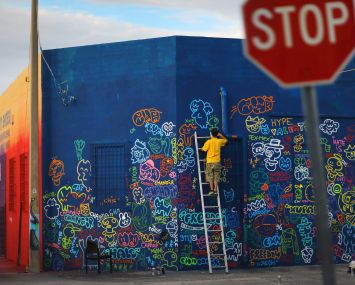 A warehouse in Wynwood.
