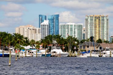 The marina on the Intracoastal Waterway at Fort Lauderdale.