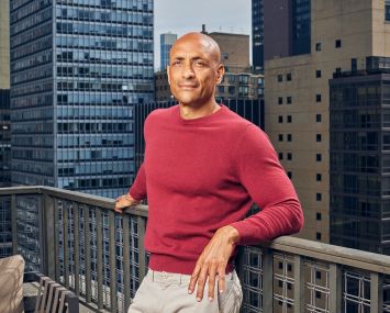 Mathew Wambua of Merchants Capital at 10 Grand Central in Manhattan in April 2023.