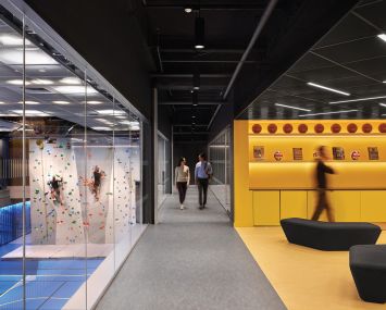 Owner RFR tore up some lower parts of the famed Seagram Building, including a slice of the parking garage, to create a vast amenities space aimed at younger companies.