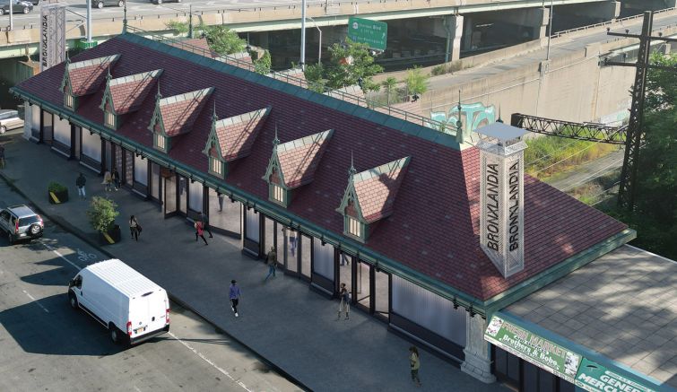 A rendering of the proposed Hunts Point station renovation. 