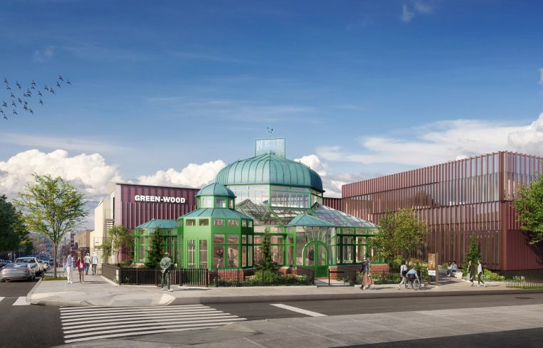 The greenhouse will function as an event space for the cemetery.