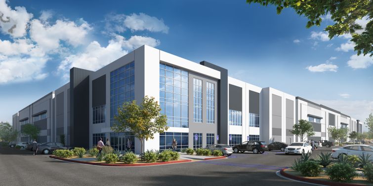 A rendering of the planned Harbor Logistics Center.