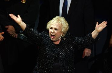 Actress Doris Roberts reacts as she is awarded Best Supporting Actress in a Comedy Series for her role in "Everybody Loves Raymond" during the 53rd Emmy Awards show in Los Angeles in 2001.  