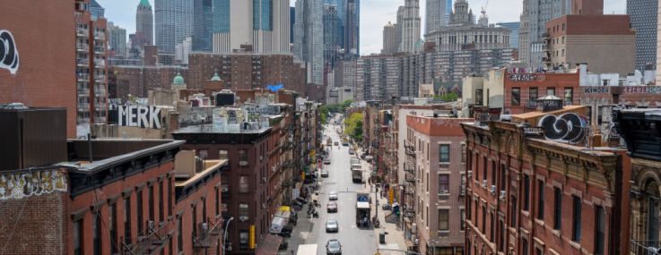 Residential apartment buildings as seen on July 26, 2022 in New York City.