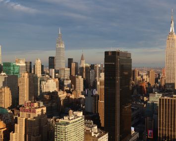 Collection of skyscrapers during sunset