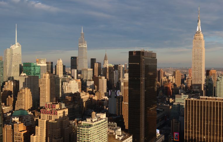 Collection of skyscrapers during sunset