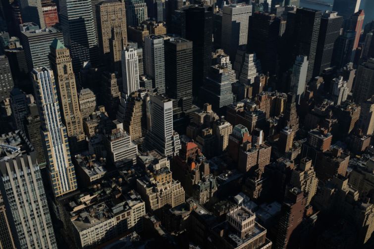 Office and residential buildings stand in Midtown Manhattan on Dec. 30, 2022 in New York City.