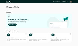 Lev welcome Screen Lev Rolls Out CRE Financing Marketplace, Lev Match