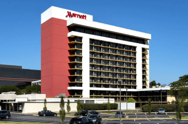 The largest distressed workout featuring a lodging property in April was the discounted payoff of the 241-room Marriott Saddle Brook in northern New Jersey. 