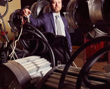 Chris Niederpruem at Lionsgate Great Point Studios in Yonkers on April 25, 2023. PHOTO: Emily Assiran/for Commercial Observer