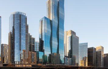 The St. Regis Hotel in Chicago is on the first 11 floors of a 101-story mixed-use skyscraper in downtown Chicago. 
