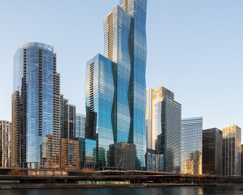 The St. Regis Hotel in Chicago is on the first 11 floors of a 101-story mixed-use skyscraper in downtown Chicago. 