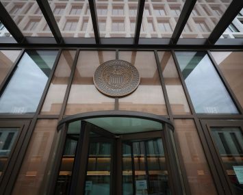 The Federal Reserve building shown May 2, 2023 in Washington, D.C. a day before the central bank raised interest rates for a 10th straight meeting.