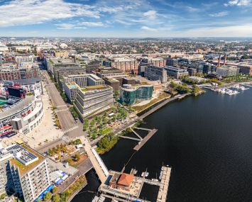 Aerial view of The Yards.