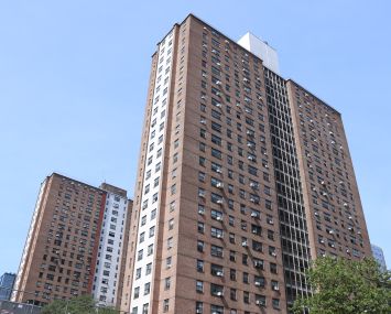 New York City Housing Authority (NYCHA) Robert Fulton Houses Complex in Chelsea.