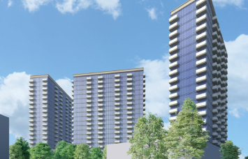 A rendering for a planned multifamily project at 93-30 93rd Street in Rego Park, Queens. 