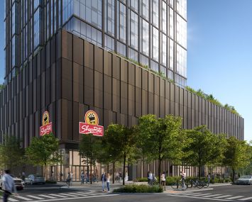 A rendering of the new tower at Hudson Exchange.
