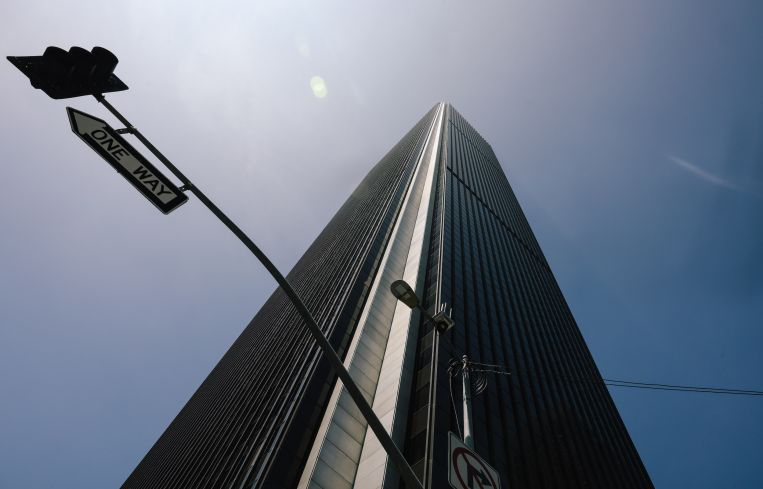 The financial district in Downtown L.A. is struggling to recover from the pandemic, when office towers emptied of workers and restaurants closed their doors.