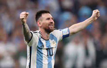 Lionel Messi during the Qatar World Cup Final in 2022. 