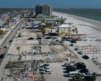 Damage in the Fort Myers, Fla., area from Hurricane Ian in 2022.