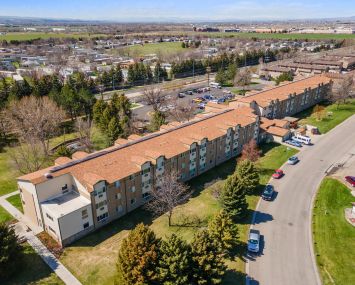 An aerial view of South Forty Apartments in Billings, Mt.