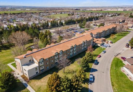 An aerial view of South Forty Apartments in Billings, Mt.
