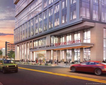 The Helix in New Brunswick is due to host Rutgers University's medical school, among other tenants.