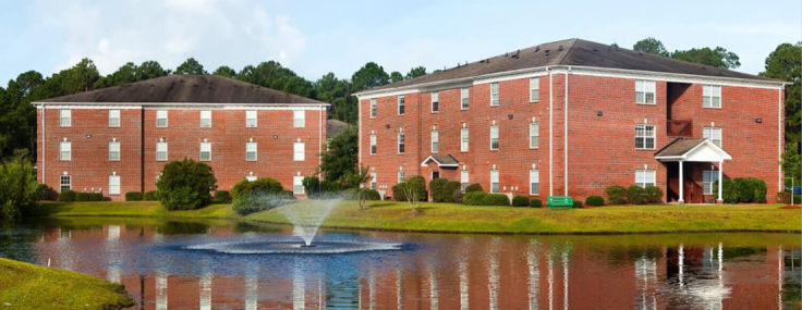 A soon-to-be converted student housing complex at 110 Chanticleer Village Drive in Myrtle Beach, South Carolina.