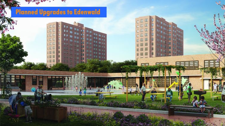 Rendering of Edenwald Houses planned upgrades