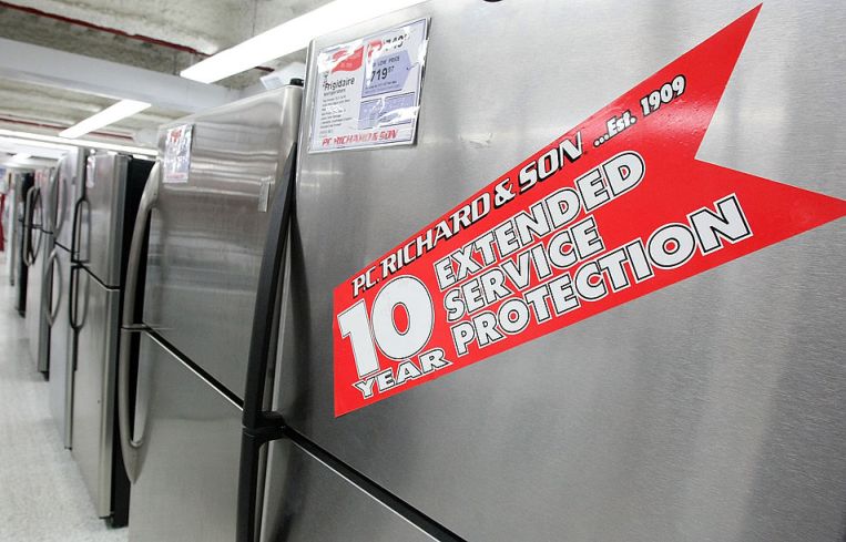 A fridge in a P.C. Richard & Son store