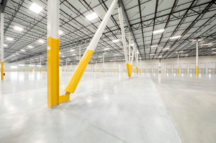 Warehouse interior. Rexford’s portfolio includes 368 properties with approximately 45.1 million rentable square feet of industrial space.