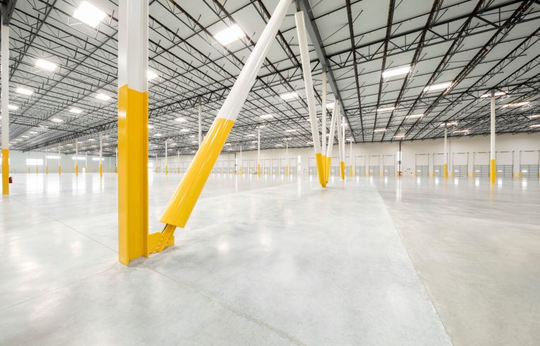 Warehouse interior. Rexford’s portfolio includes 368 properties with approximately 45.1 million rentable square feet of industrial space.