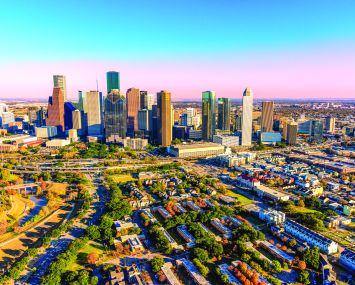 Shot of the Houston skyline.