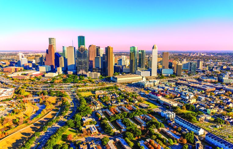 Shot of the Houston skyline.