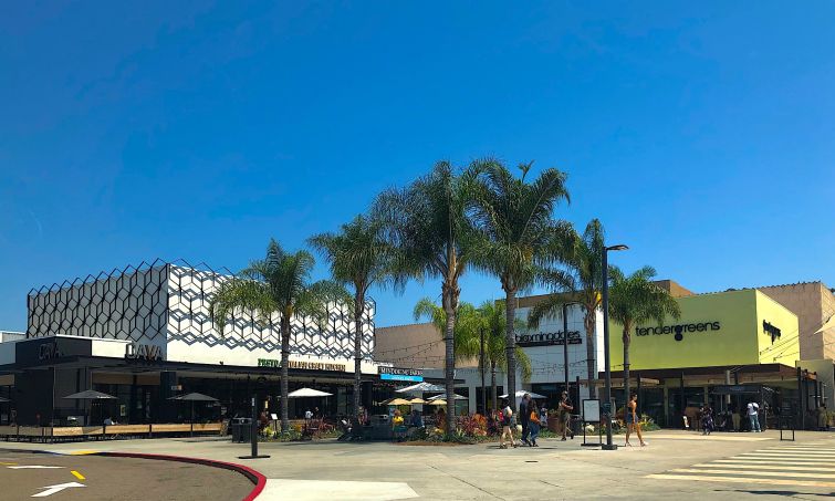 The mall is on 41 acres at 1640 Camino del Rio North near Interstates 8 and 805 and Highway 163, and it is opposite the San Diego Trolley’s Mission Valley Center Station.